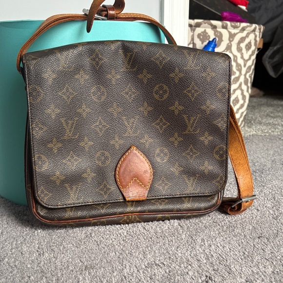 Louis Vuitton Monogram Tan and Brown Messenger Bag